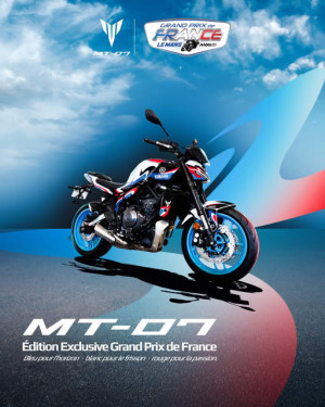Découvrez la MT-07 Édition Exclusive aux couleurs du Grand Prix de France 2025